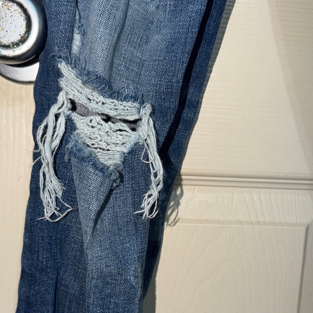 KanCan Dark Blue Distressed Boyfriend Jeans - Picture 4 of 9